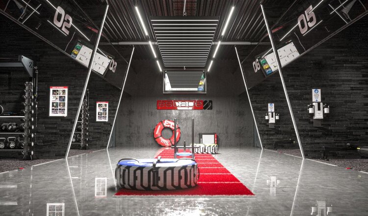 Socially distant fitness center