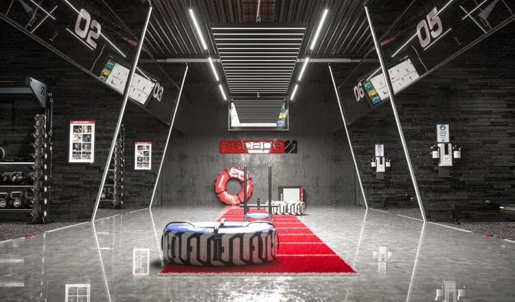 Socially distant fitness center