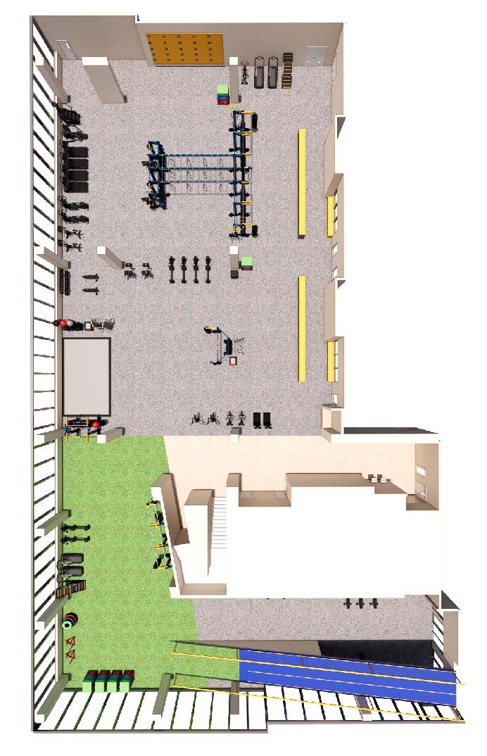 Gym design rendering