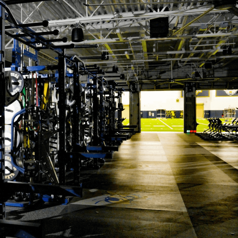 Thomas Country Central High School gym set up