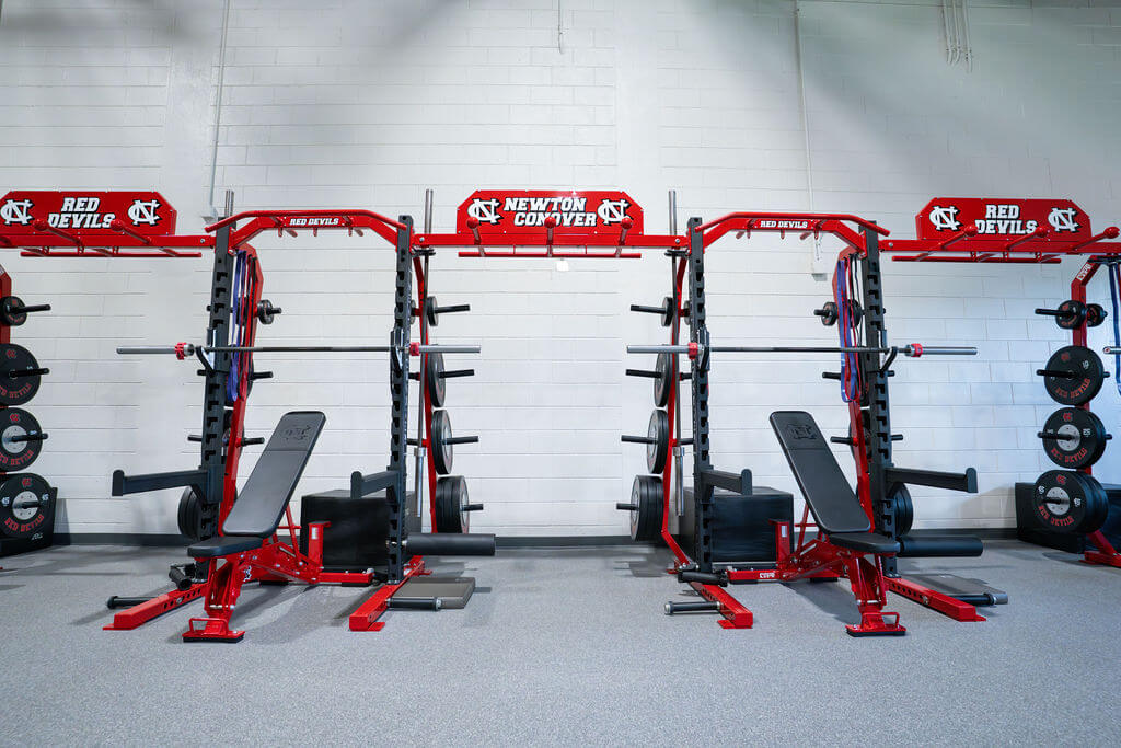 Newton Conover High School weight rack