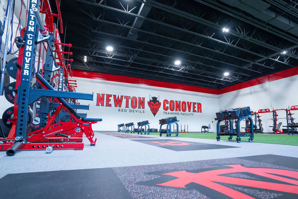 Newton Conover High School weight rack
