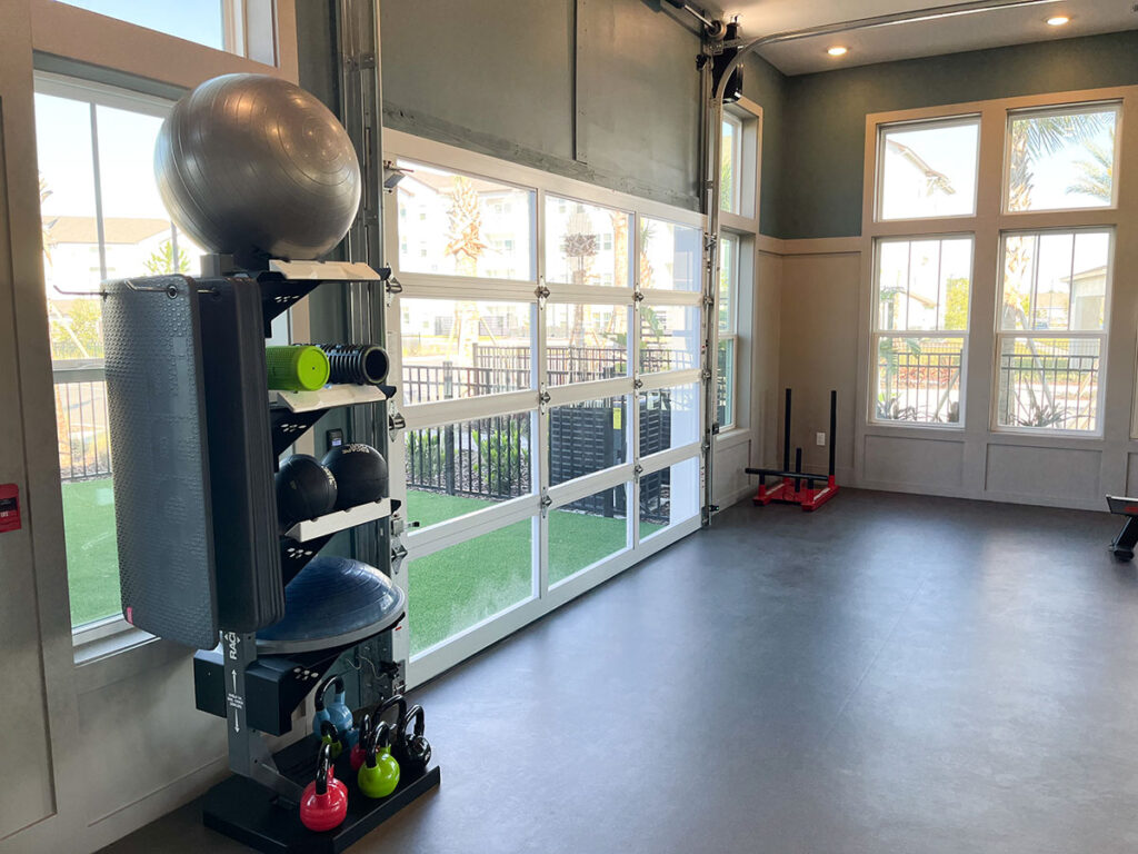 Eight Winds gym equipment set up