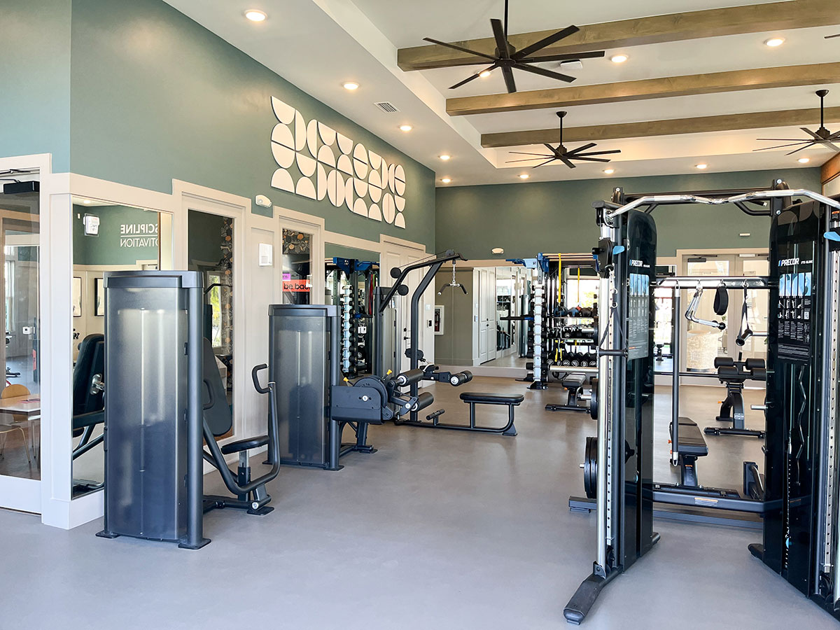 Eight Winds gym equipment set up