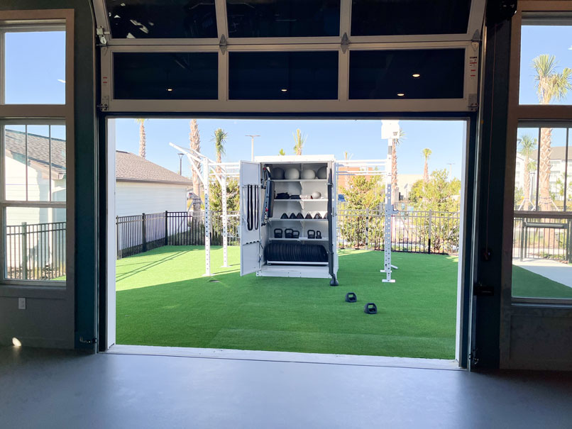 Outdoor fitness set up