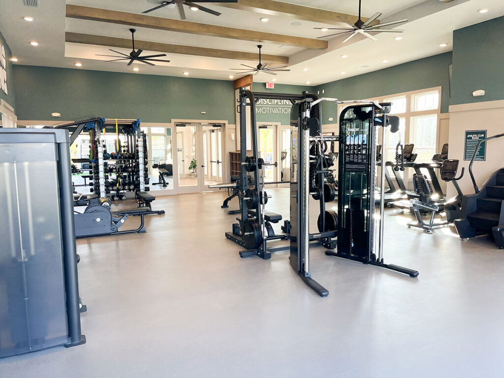 Eight Winds gym equipment set up