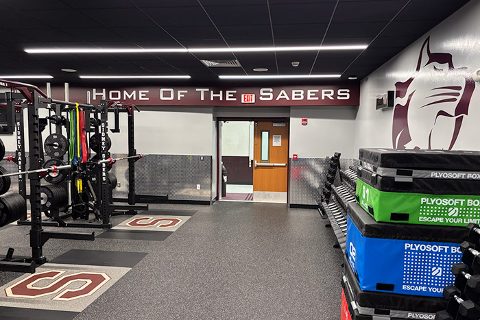 Sidney Sabers branded fitness equipment