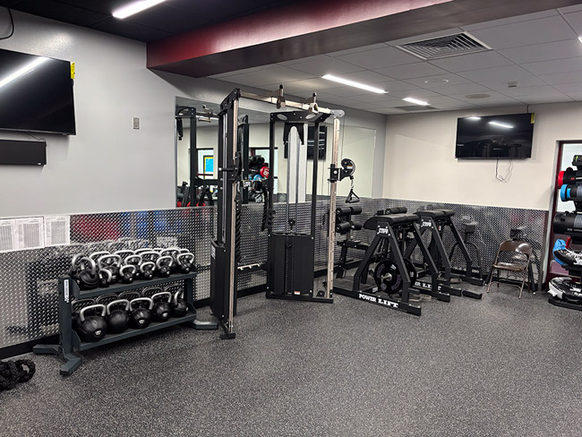 Sidney High School gym set up