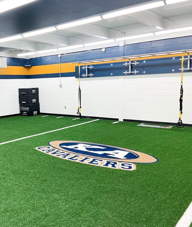 Kiski Area High School branded fitness equipment