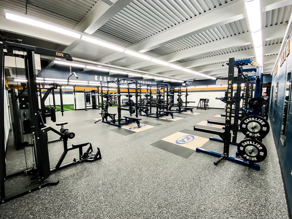 Kiski Area High School branded fitness equipment