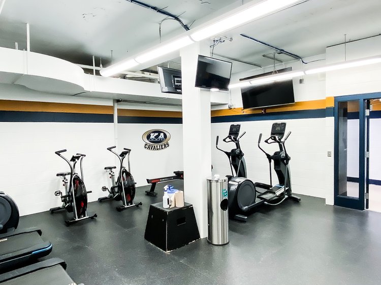 Kiski Area High School branded fitness equipment