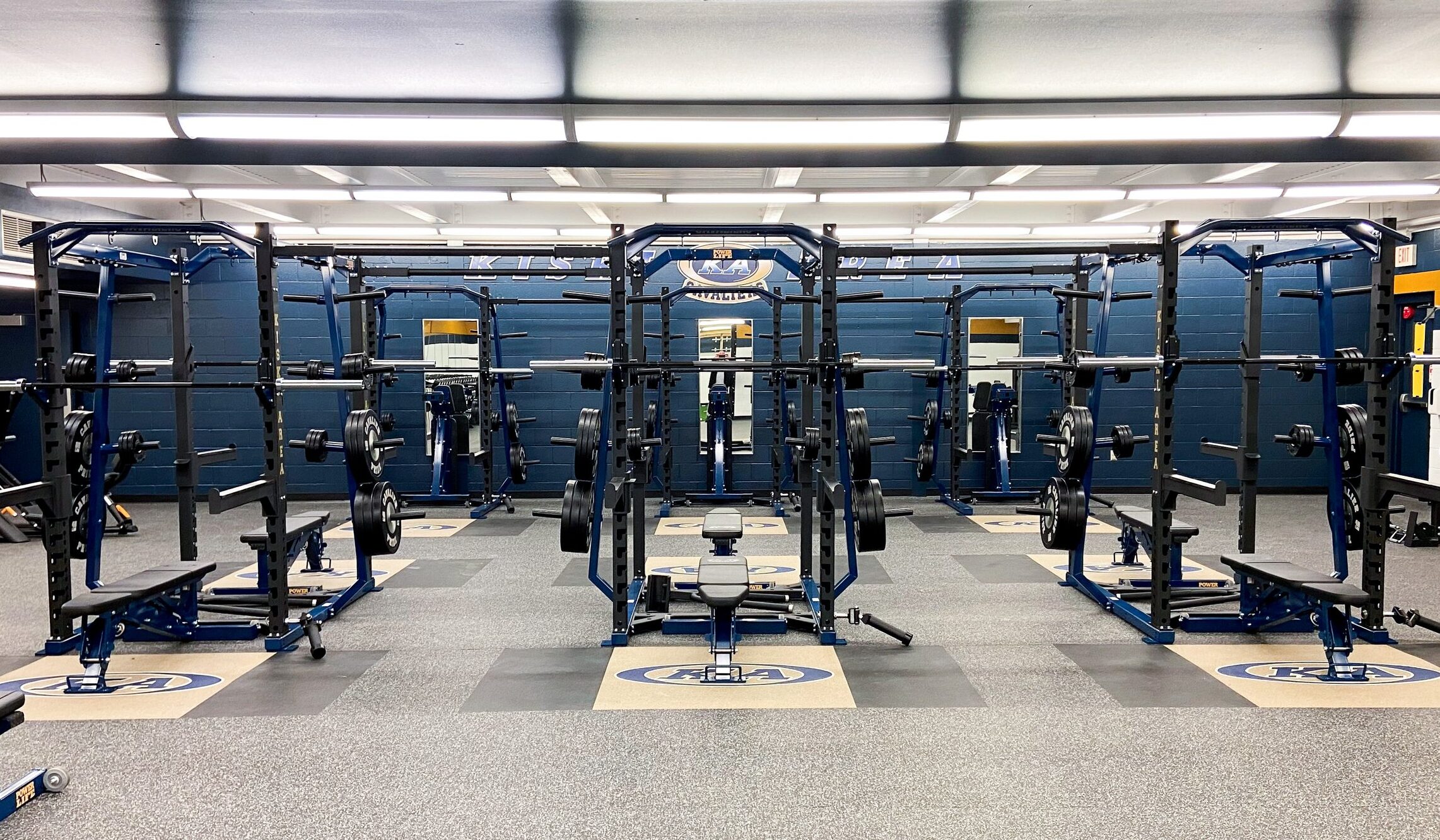 Kiski Area High School branded fitness equipment