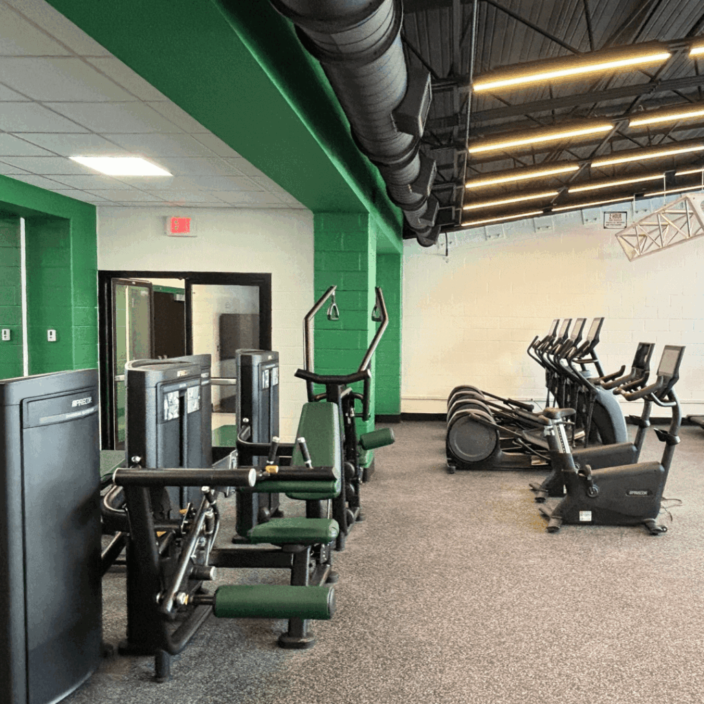 Knoch High School branded gym equipment