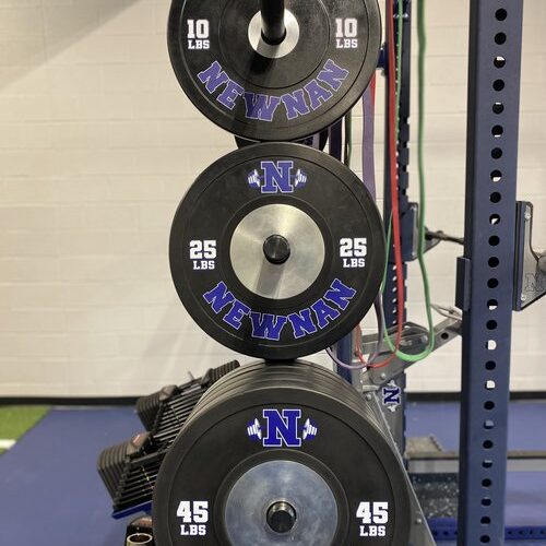 Newnan High School branded fitness equipment