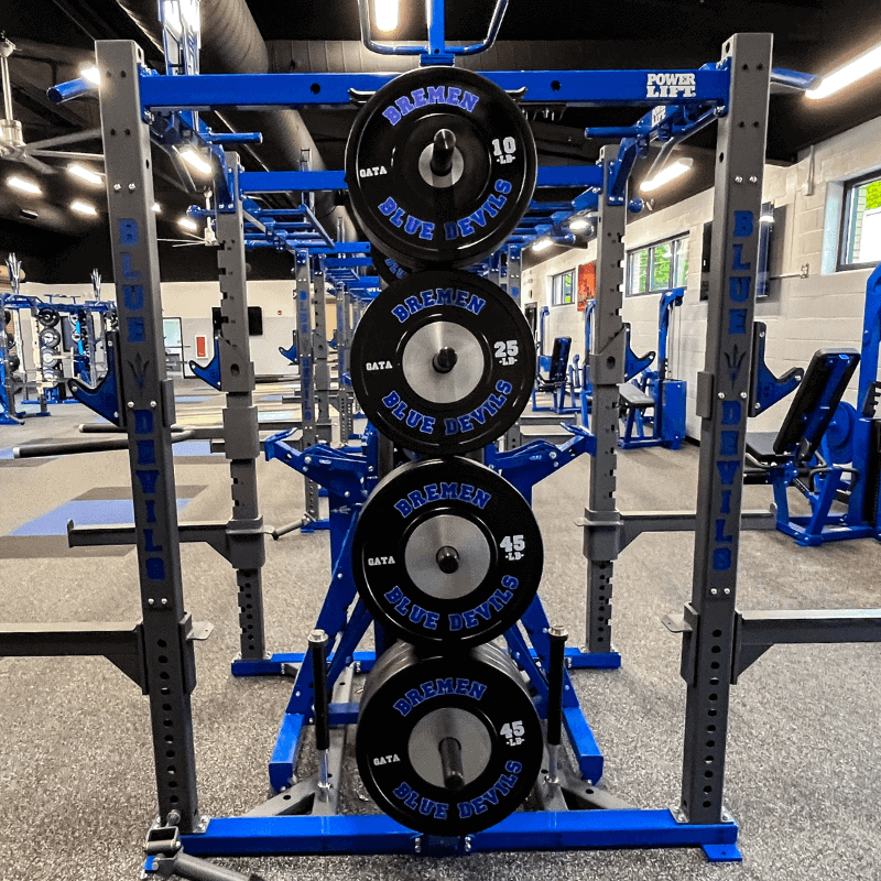 Thomas Country Central High School branded gym equipment