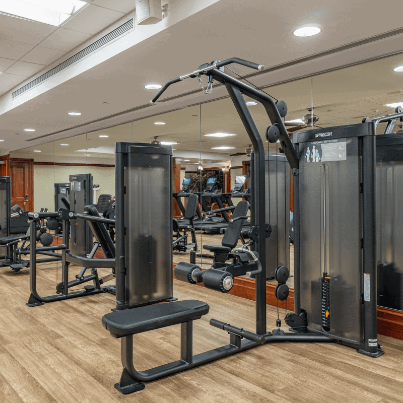 Thomas County Central High School branded weight lifting equipment