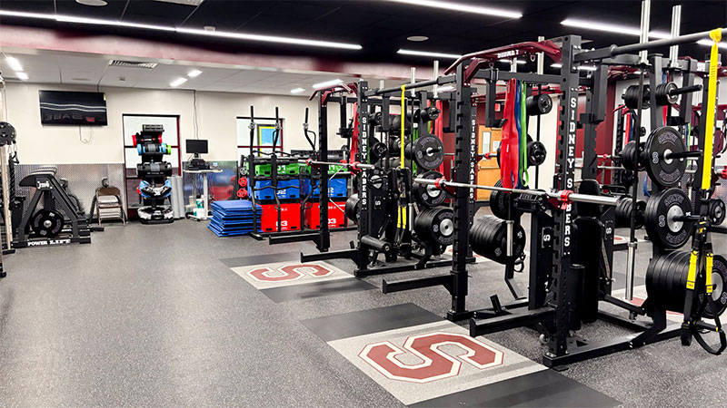 Sidney High School gym set up