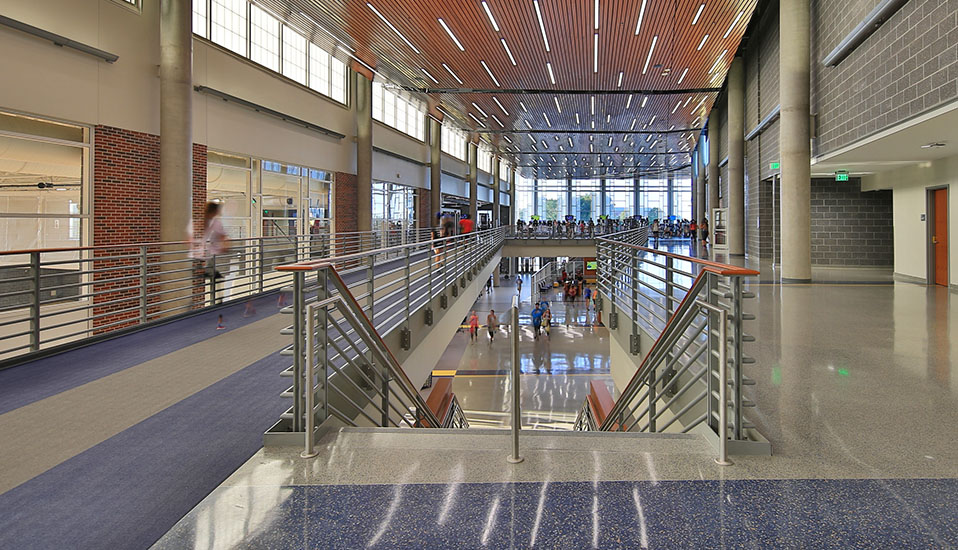 UNC Greensboro fitness center lobby