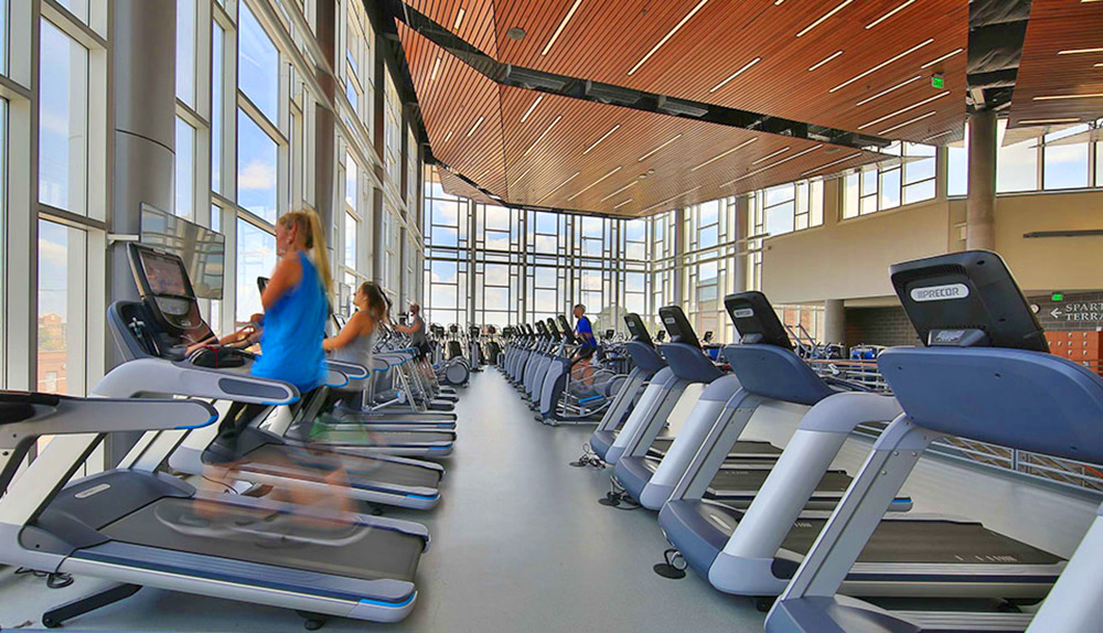 UNC Greensboro fitness center lobby