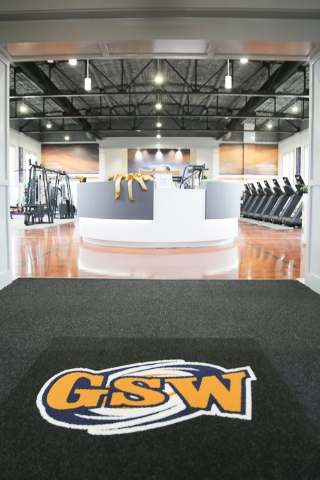 Georgia Southwestern logo gym mat