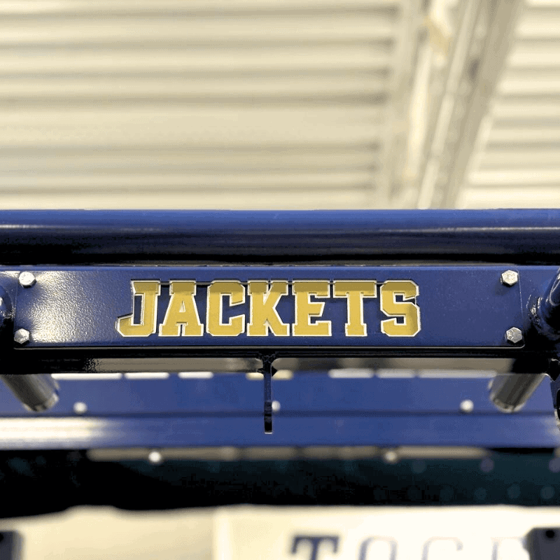 Thomas County High School branded gym equipment
