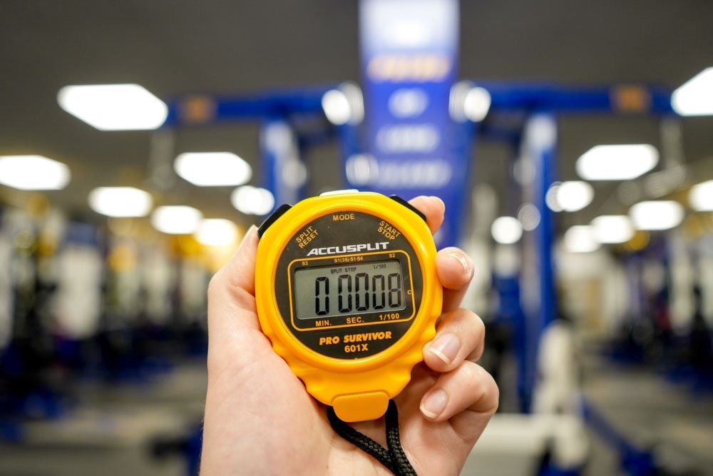 Branded fitness equipment at Hofstra University