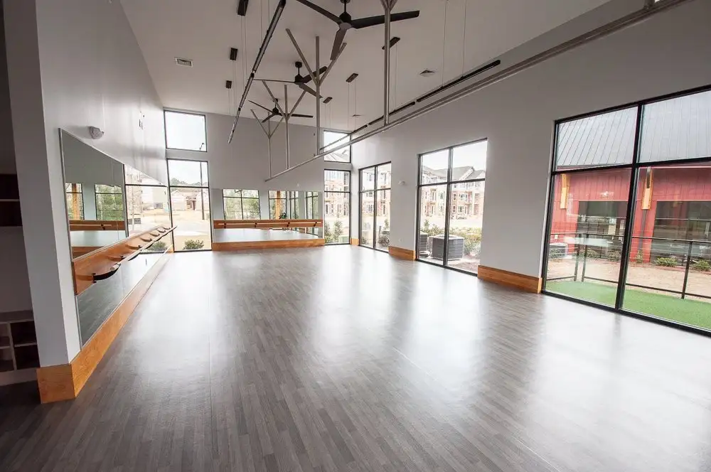 Commercial gym flooring mix