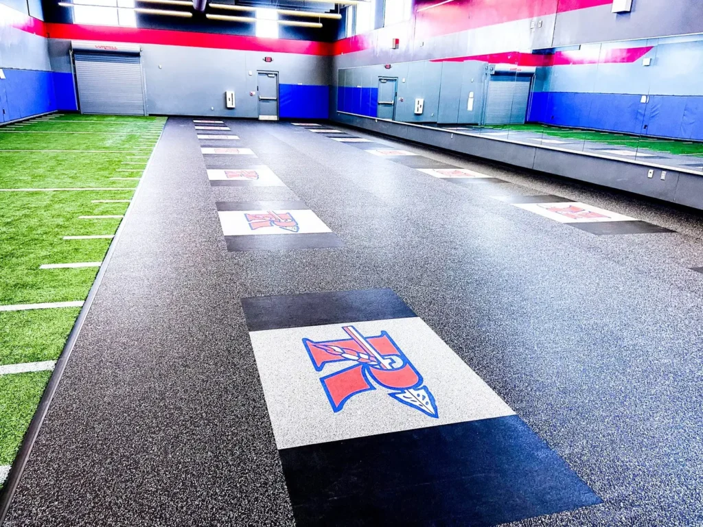 Branded gym flooring